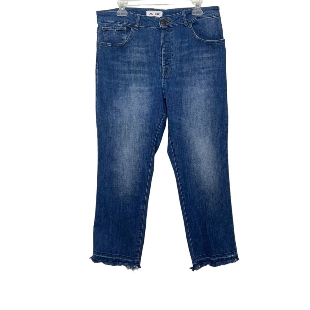 DL1961 Size 32 Patti High Rise Straight Staggered Jeans Casual Basic Denim